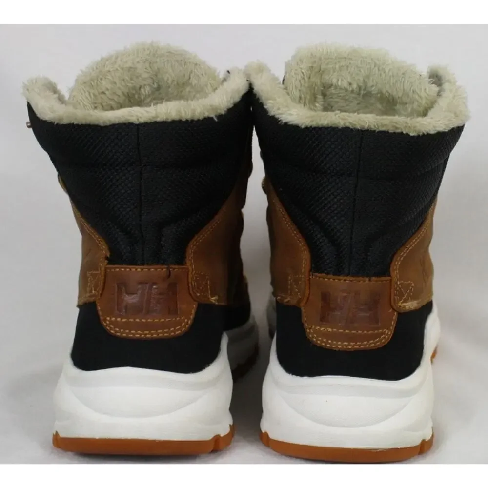 Helly Hansen Waterproof Leather Boots Mens 12 Brown Insulated Winter